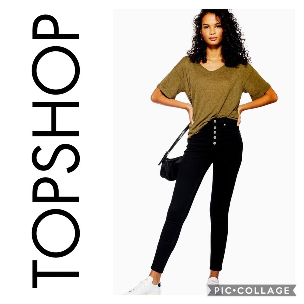 TOPSHOP Button Fly Jamie Jeans
